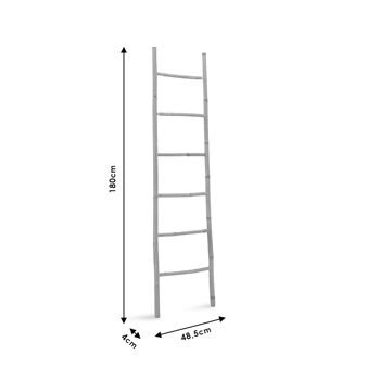 Escalier Jacy pakoworld bambou couleur naturel 48,5x4x180cm 3