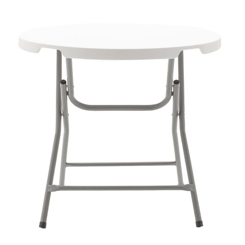 Standing table Comfort pakoworld with metal frame and colour white granite D80x74cm