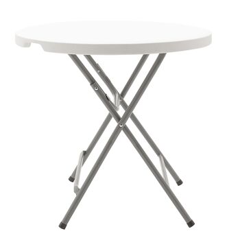 Table debout Comfort pakoworld avec structure en métal et couleur granit blanc D80x74cm 2