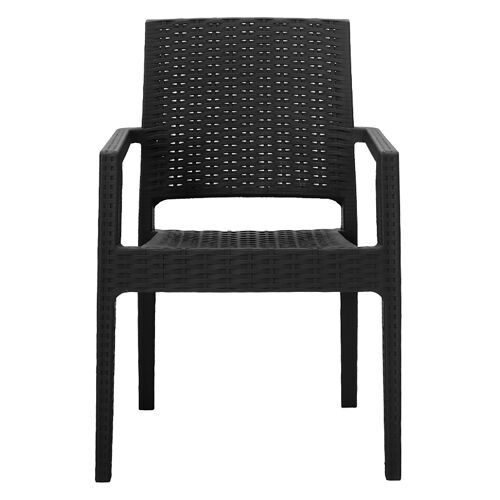 Armchair Cabot pakoworld PP in black color