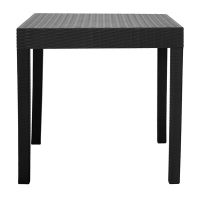 Table Gabi pakoworld PP de couleur noire 80x80x77cm