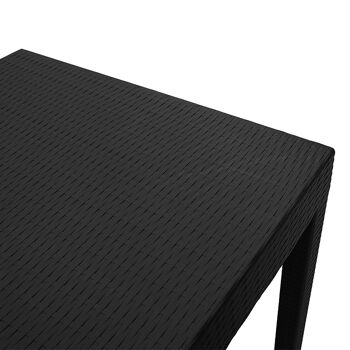 Table Gabi pakoworld PP de couleur noire 80x80x77cm 2