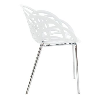 Chaise Fairy pakoworld PP pied blanc-chrome 4