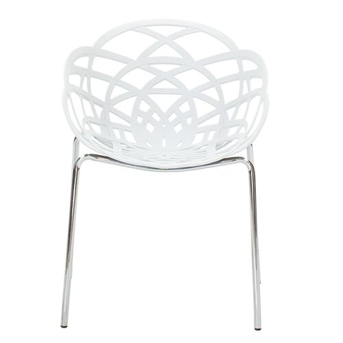 Fairy chair pakoworld PP white-chrome leg