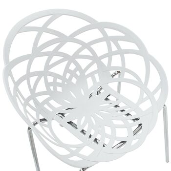 Chaise Fairy pakoworld PP pied blanc-chrome 2