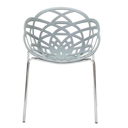 Fairy chair pakoworld PP grey-chrome leg