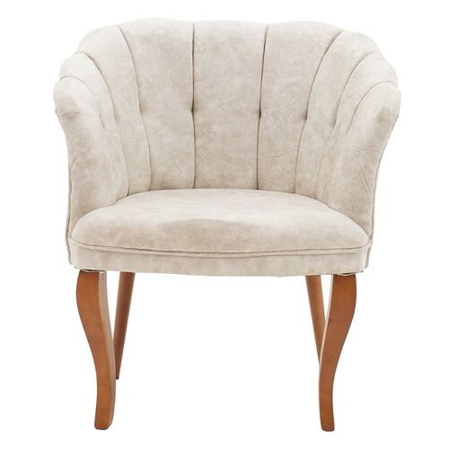 Daisy pakoworld armchair fabric in beige antique-cherry color 73x69x82cm