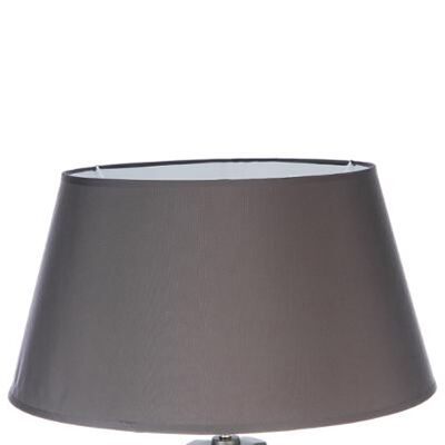 Lampada da terra orientabile Runo pakoworld E27 marrone - paralume grigio scuro D46x145cm