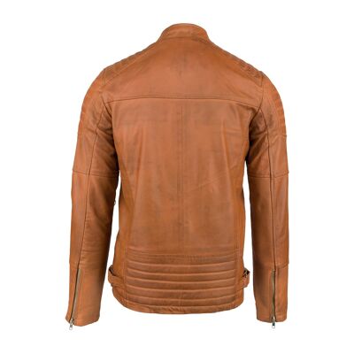 Urban 5884 Ralph Biker Gents Jacket Lamb Skin Cognac