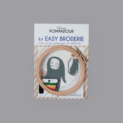 EASY EMBROIDERY Kit - Aloyse Mendoza - Monster and Cat