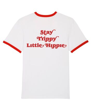 T-SHIRT STAY TRIPPY LITTLE HIPPIE RED RINGER 3
