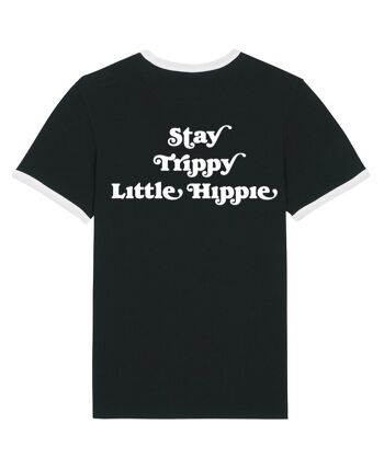 T-SHIRT STAY TRIPPY LITTLE HIPPIE NOIR RINGER 1