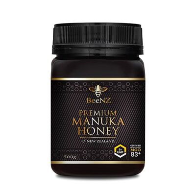 BeeNZ Miel de Manuka UMF5 + 83 mg/kg Méthylglyoxal (MGO) 500g