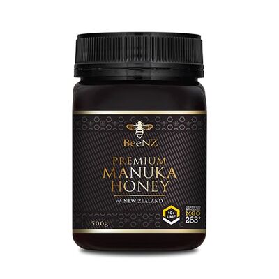 BeeNZ Miel de Manuka UMF10 + 263 mg / kg de metilglioxal (MGO) 500g