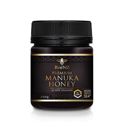 BeeNZ Miel de Manuka UMF15 + 514 mg/kg de méthylglyoxal (MGO) 250g