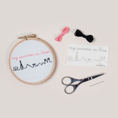 EASY EMBROIDERY Kit - My summer in paris