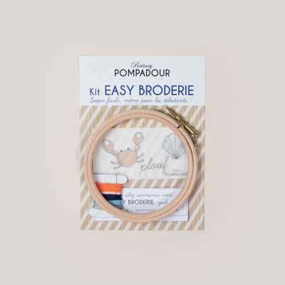 EASY EMBROIDERY Kit - Crab Plouf