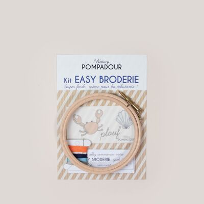 EASY EMBROIDERY Kit - Crab Plouf