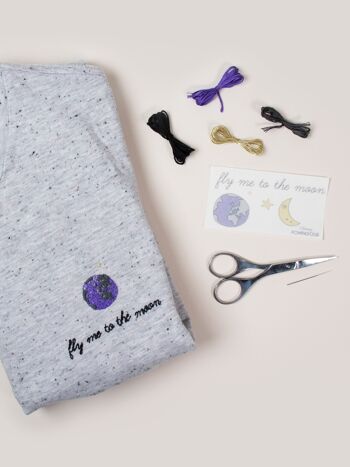 Kit EASY BRODERIE - Fly me to the moon 2