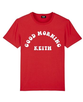 T-SHIRT GOOD MORNING KEITH ROUGE - Rouge 1
