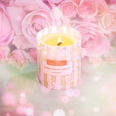 Jasmine, Rose and Cranberry Beeswax Jar Candle