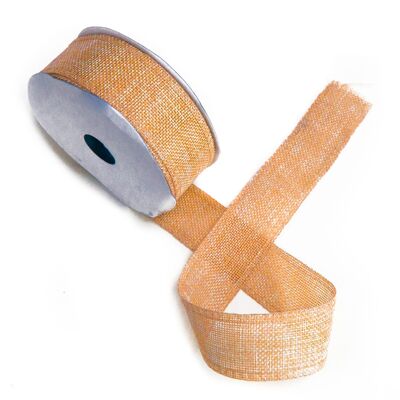 Natural Texture Ribbon 38mm x 20m - Vintage Orange - 1 pc