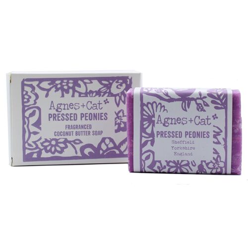 140g Handmade Soap - Pressed Peonies - 6 pack