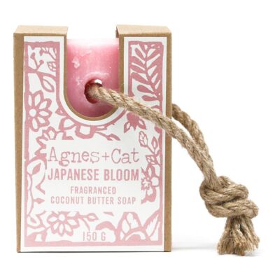 Jabón en cuerda de 150 g - Flor japonesa