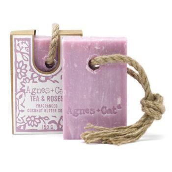 Savon sur Corde 150g - Thé et Roses 2