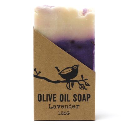 Jabón de aceite de oliva y lavanda - 120g - Paquete de 6