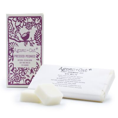 Boîte de 8 Wax Melts - Pivoine pressée - Paquet de 4