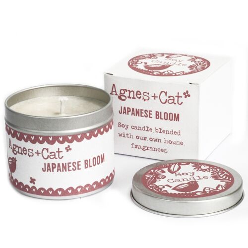 200ml Soy Wax Tin Candle - Japanese Bloom - 6 pack