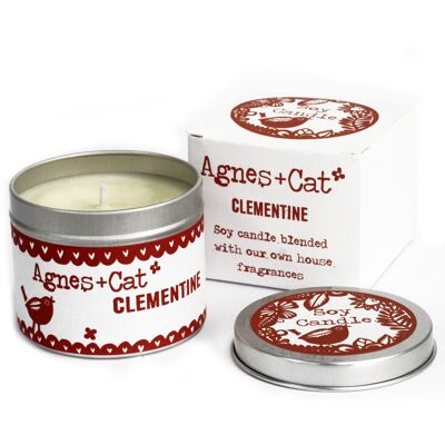 200ml Soy Wax Tin Candle - Clementine - 6 pack