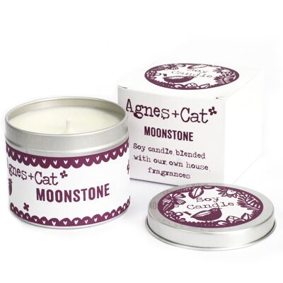 Vela de lata de cera de soja de 200 ml - Moonstone - Paquete de 6