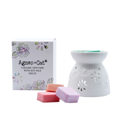 Wax Melter with Four Soy Wax Melts - 1pc