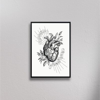 Anatomical Heart Print - A4