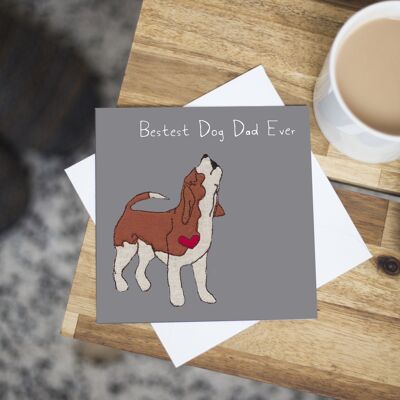 Beagle - Tan Coloured Dog Dad Birthday Card
