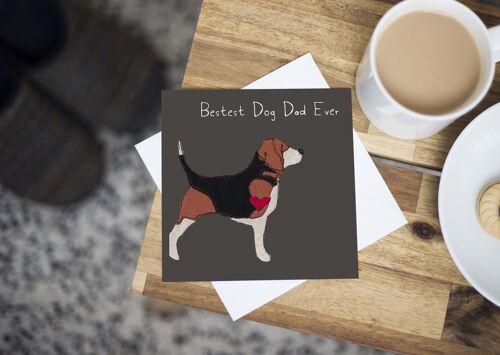 Beagle - Tri Coloured Dog Dad Birthday Card