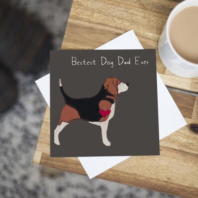 Beagle - Tri Coloured Dog Dad Birthday Card