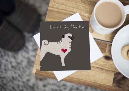 Pug Dog Dad Birthday Card