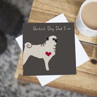 Pug Dog Dad Birthday Card