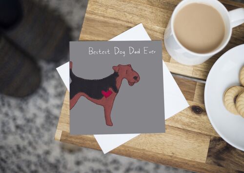 Welsh Terrier Dog Dad Birthday Card
