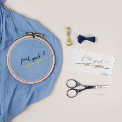EASY EMBROIDERY Kit - f ** k yeah