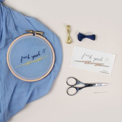 EASY EMBROIDERY Kit - f ** k yeah