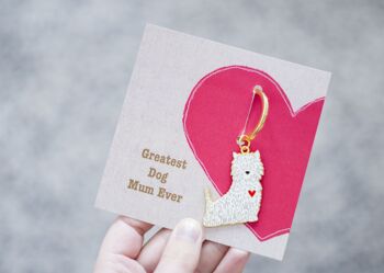 Porte-clés en émail West Highland White Terrier - poème de perte d'animal de compagnie - étiquette de maman de chien 7
