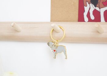 Porte-clés en émail bouledogue français - faon - poème de perte d'animal de compagnie - étiquette de maman de chien 2