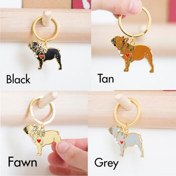 Porte-clés en émail bouledogue français - Tan - Dog Mum - Dog Mum Tag 7