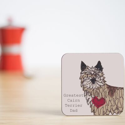 Cairn Terrier Greatest Dog Parent Coaster - Mum - Without Gift Folder