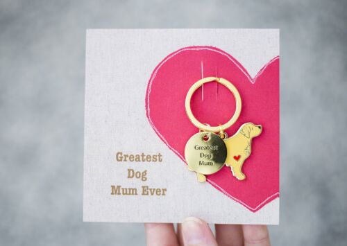 Golden Retriever Enamel Key Ring - Dog Mum - Dog Mum Tag