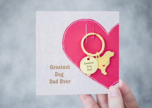 Golden Retriever Enamel Key Ring - Dog Dad - Dog Dad Tag